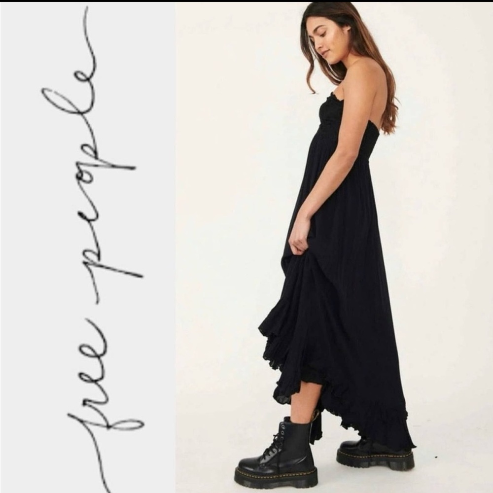 Free People Black Adella Corset Maxi Dress Sz S NWOT